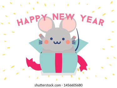 2020 Chinese zodiac year of rats background vector