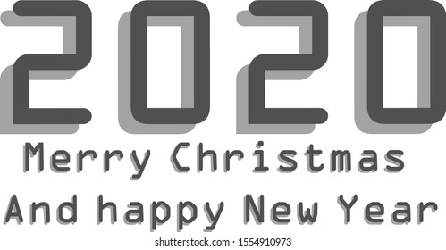 2020 Christmas grey merry Christmas