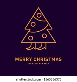 2020 Christmas and New Year element. Symbol for your infographics web site design, logo, app, UI. Editable stroke. Vector illustration, EPS10. 