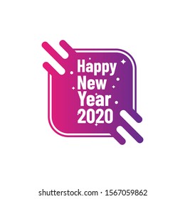 2020 colorful Text isolated on white background