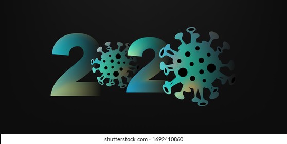 2020 Vektorillustration des Coronavirus-Konzepts