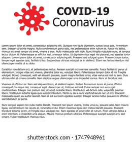 2020 Coronavirus message or notification