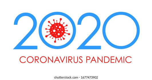 2020 Coronavirus Pandemic. Text header. 2019-nCoV. Vector