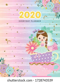 2020 cover planner with cute fairy 