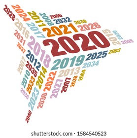 2020 Cube Corner Years Retro Colors