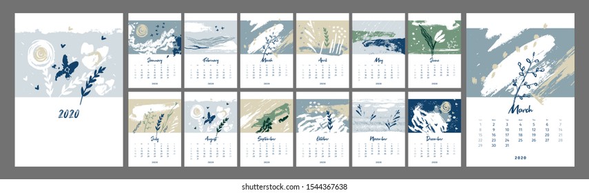 2020 Design Nature Ecology 2020 Set Stock Vector (Royalty Free ...