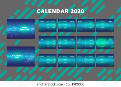 2020 Desk Calendar Template Design02