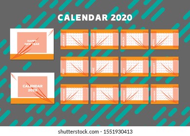2020 Desk Calendar Template Design03