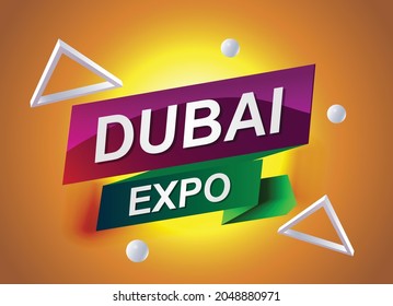 2020 Dubai expo poster design template promotion