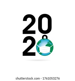 2020 Earth lock down concept for virus outbreak