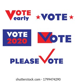 2020 Election Voting Vector Graphics