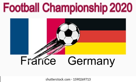 2020 European Football Championship, banner, web design, match between Germany and France.