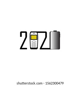 2020, the evolution of mobile phones to smartphones - Vector