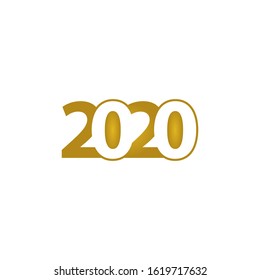 2020 gold design vector illustration