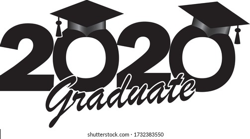 2020 Graduate Banner with Caps