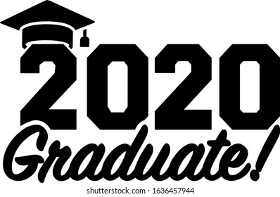 2020 Graduate Graduation Twenty Class Stock Vector (Royalty Free ...