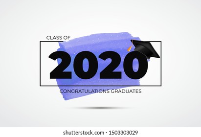 2020 Graduation Party Congratulations Graduates Class Stock Vector ...