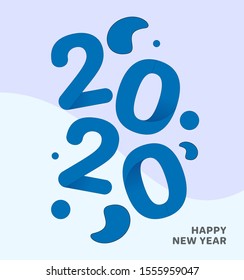 2020 Graphic Design for New year Celebration in vector