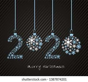 2020 happe new year and 2020 merry christmas