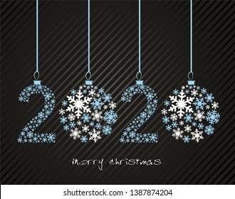 2020 happe new year and 2020 merry christmas