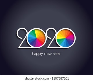 2020 Happy New Year background creative design for your greetings card, flyers, invitation, posters, brochure, banners, calendar