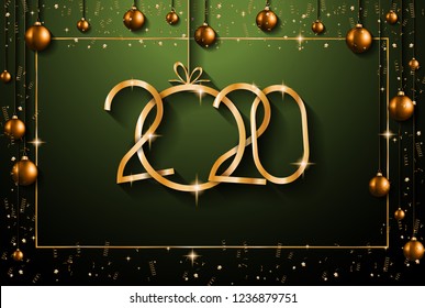 2020 Happy New Year Background for your Seasonal Flyers and Greetings Card or Christmas themed invitations