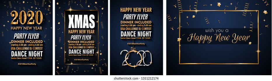 2020 Happy New Year Background for your Seasonal Flyers and Greetings Card or Christmas themed invitations