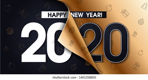 2020 Happy New Year Background for your Seasonal Flyers and Greetings Card or Christmas themed invitations. Happy New Year 2020. 