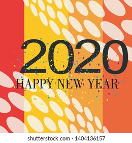 2020 Happy New Year background vector design