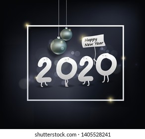 2020 Happy New Year Background for your Seasonal Flyers and Greetings Card or Christmas themed invitations