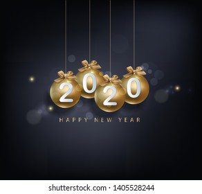 2020 Happy New Year Background for your Seasonal Flyers and Greetings Card or Christmas themed invitations