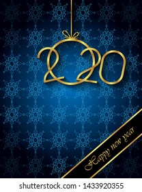 2020 Happy New Year background for your seasonal invitations, festive posters, greetings cards. - Shutterstock ID 1433920355