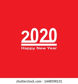 2020 Happy New Year background. Seasonal greeting card, calendar, brochure template. - Vector