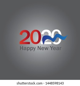 2020 Happy New Year background. Seasonal greeting card, calendar, brochure template. - Vector
