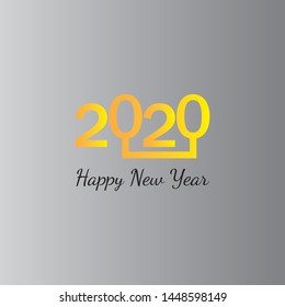 2020 Happy New Year background. Seasonal greeting card, calendar, brochure template. - Vector