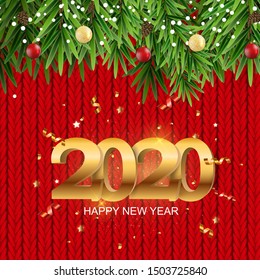 2020 Happy New Year Background. Vector Illustration EPS10