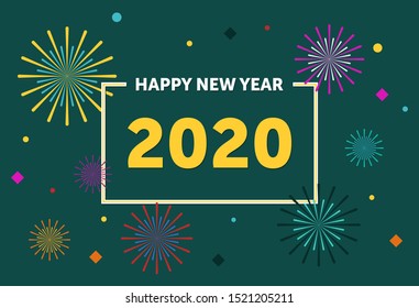 2020 Happy New Year Background for your Seasonal Flyers and Greetings Card or Christmas themed invitations