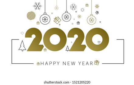 2020 Happy New Year Background for your Seasonal Flyers and Greetings Card or Christmas themed invitations