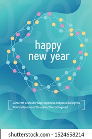 2020 Happy New Year. Background with gradient.