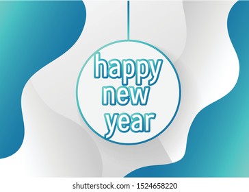 2020 Happy New Year. Background with gradient.