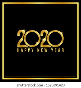 2020 Happy New Year background. Vector illustration