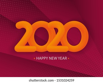 2020 Happy New Year background. Vector illustration