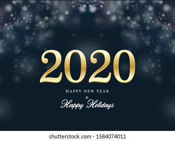 
2020 Happy New Year background. Vector illustration