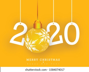 
2020 Happy New Year background. Vector illustration