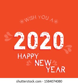 
2020 Happy New Year background. Vector illustration