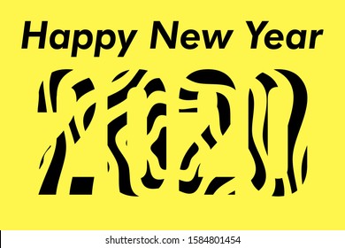 2020 Happy New Year background. New Year design for invitation, calendar, greeting card. Vector illustration.