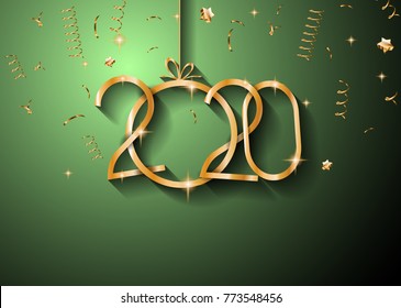 2020 Happy New Year Background for your Seasonal Flyers and Greetings Card or Christmas themed invitations