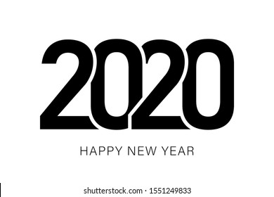 2020 Happy new year banner. Isolated vector design template. Trendy illustration. New year poster template design. EPS 10