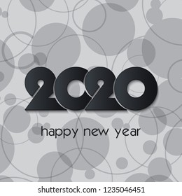 2020 Happy New Year or Christmas background creative design for your greetings card, flyers, invitation, posters, brochure, banners, calendar
