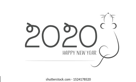 2020 Happy New Year and Happy Christmas background.Vector illustration banner.